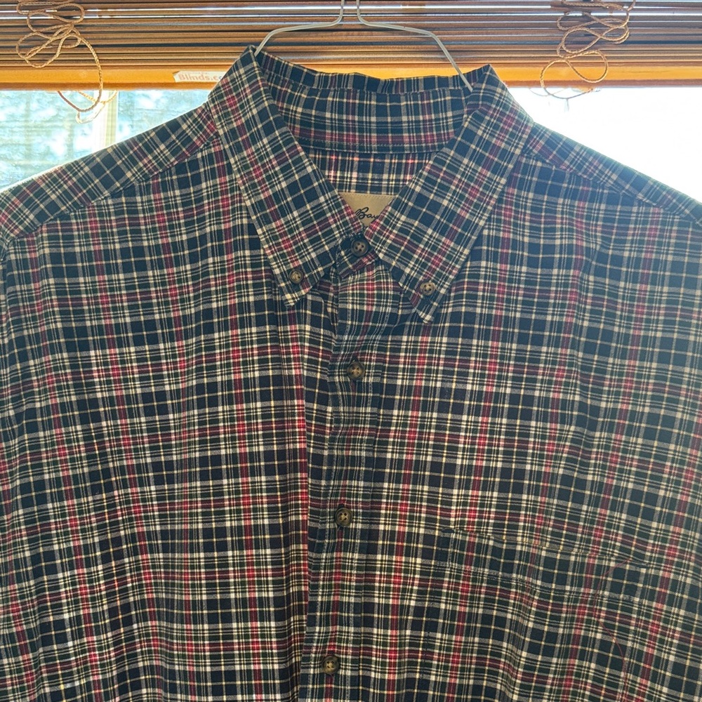 Eddie Bauer Men's Multicolor Plaid Button Down Shirt
